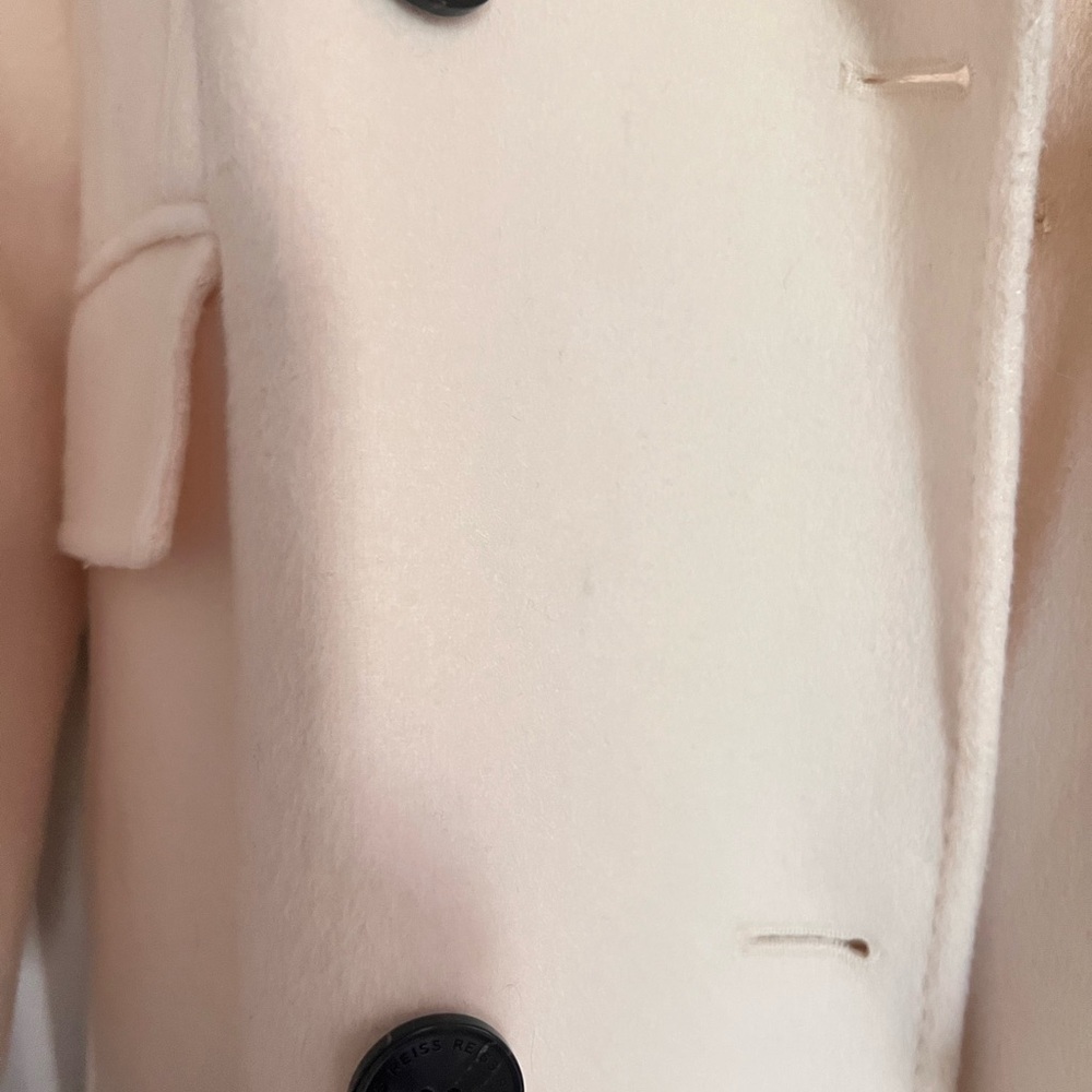 Reiss Cream Double-Breasted Belted Trench Coat - Picture 7 of 11